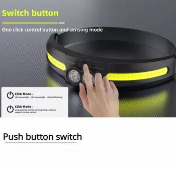 Умный датчик движения COB+LED налобный фонарь портативный перезаряжаемый уличный налобный фонарь супер яркий аварийный налобный фонарь