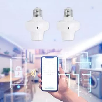 Умный держатель лампы с удаленным голосовым управлением E27 Base Универсальный совместимый таймер