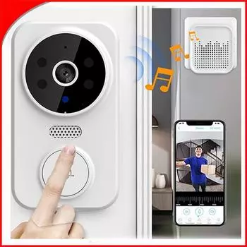 Умный дом Беспроводной видеодомофон Умный дверной звонок Ding Dong Пейджер Двусторонняя связь Визуальный дверной звонок Ulooka M8 black internal power doorbell