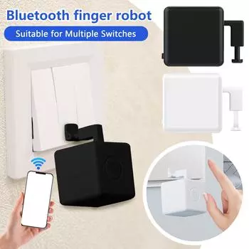 Умный дом Bluetooth Finger Robot App Пульт дистанционного управления Таймер Голосовое управление Беспроводной свет One Size чёрный