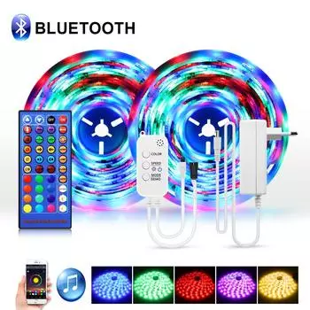 Умный дом Dream Party Room Light WS2811 Программируемые пиксели Светодиодная лента 5M 10M Подсветка телевизора RGB Светодиодная лампа Контроллер Bluetooth 12 В с адаптером ЕС или США