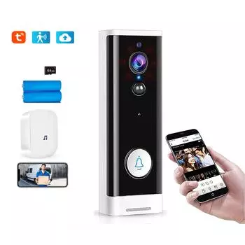 Умный дом Дверной звонок Камера WIFI Интерком HD Беспроводной Дверной звонок Камера, Обнаружение движения, Ночное видение, Двусторонний аудио Дверной звонок UK Plug