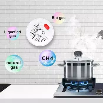 Умный дом Wi-Fi Датчик природного газа Горючий бытовой Умный детектор утечки газа LPG Сигнализация Пожарная безопасность Защита EU