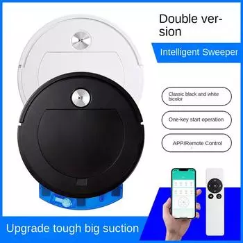 Умный домашний робот-пылесос Ультратонкий пылесос с функцией подметания, всасывания и волочения Интегрированное дистанционное управление с помощью мобильного телефона Удаленное приложение cross-border -- English packaging