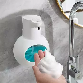 Умный дозатор мыла Автоматический дозатор пены Бесконтактный датчик Устройство для мытья рук Зарядка через USB Настенный дозатор жидкого мыла