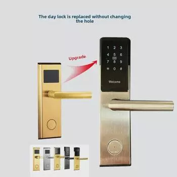 Умный дверной замок Tongtong YK100LM: Отпечатки пальцев, удаленный пароль, доступ по карте для дома, квартиры, отеля и проживания в семье. Password + Card + Key