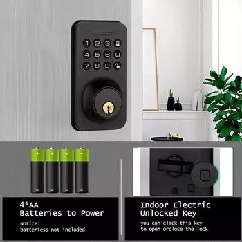 Умный дверной замок WAFU, 4 способа разблокировки, разблокировка приложения Tuya BT Connection, разблокировка пароля для дома