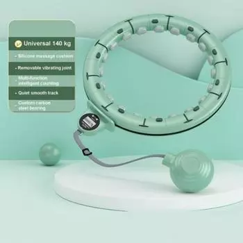 Умный фитнес-обруч Weighted Infinity, 24 съемных узла, весовой обруч со счетчиком, женский обруч для похудения, 2-в-1, оборудование для фитнеса для живота белый