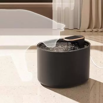 Умный фонтан для воды для кошек, 3 л, большой емкости, диспенсер для воды для кошек и собак, USB, электрический, автоматический, рециркуляционный, фильтрующий, питьевой фонтанчик для домашних животных 3L чёрный