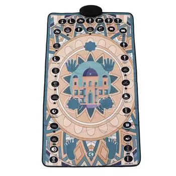 Умный интерактивный коврик для мусульман с 25 чувствительными клавишами, мягким слоем коврика, динамиком One Size