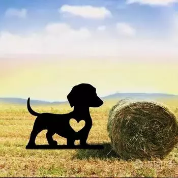 Умный колышек для сада для собак - металлический знак для украшения двора, креативное памятное искусство для домашних животных светло-серый