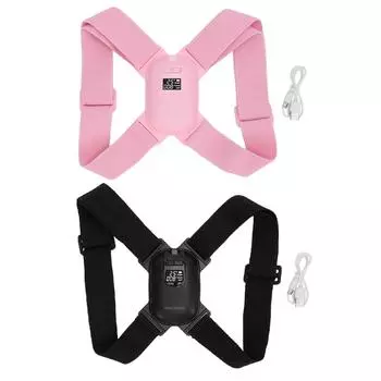 Умный корректор осанки с цифровым экраном, напоминанием о вибрации, регулируемый, антигорбный, интеллектуальный Roseate