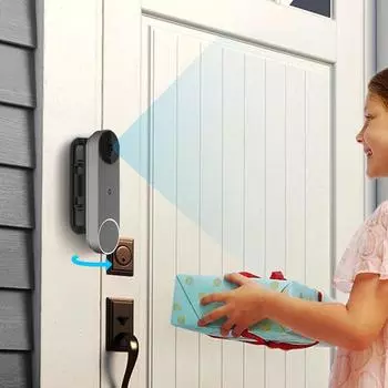 Умный кронштейн для дверного звонка, настенные аксессуары для дверных звонков из АБС-пластика (черный)