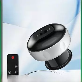 Умный массажер с подогревом и присоской, функцией электрического дыхания и скребка 6-speed plug-in English красный