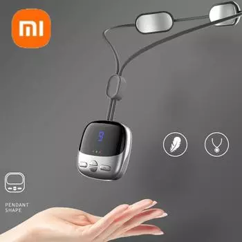 Умный массажер Xiaomi, подвесной протектор для шеи, массажер для шейного отдела позвоночника, портативный мини-импульсный массажер для плеч и шейного отдела, горячий компресс