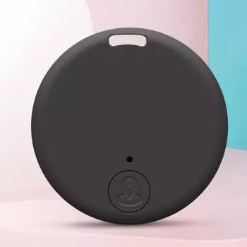 Умный мини GPS-трекер, портативный искатель предметов, длительный срок службы батареи, сигнализация против потери, совместимая с Bluetooth для кошелька, телефона-ключа для питомца розовый