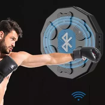 Умный музыкальный боксерский автомат Blueteeth со светодиодной подсветкой, настенная мишень, мешок с песком, тренировка реакции, реакция ловкости для бокса, спорта, отдыха CHINA