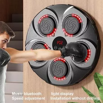 Умный музыкальный боксерский автомат со светодиодной подсветкой, настенный подвесной мешок с песком для песка, настенная мишень для детей и взрослых, спортивное оборудование для домашних упражнений United States