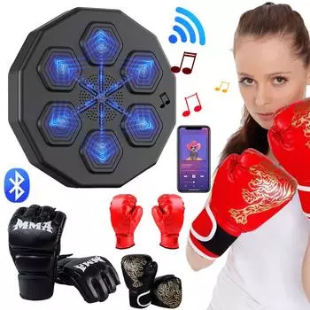 Умный музыкальный боксерский тренажер, светодиодный настенный боксерский коврик, перезаряжаемый боксерский тренажер для тренировки боксерской реакции Only Boxing Machine