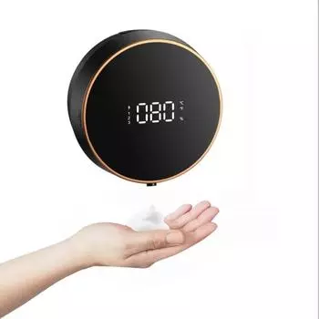 Умный настенный бесконтактный автоматический инфракрасный электрический датчик зарядки автоматический дозатор мыла для ванной комнаты и кухни отеля чёрный