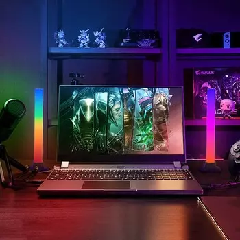 Умный ночник RGB со светодиодным управлением звуком, музыкальная ритм-лампа с музыкальными режимами Bluetooth, цветные световые панели для декора рабочего стола USB Plug