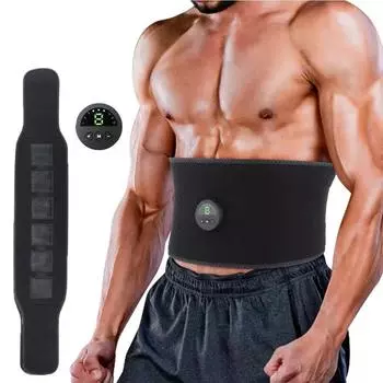 Умный пояс для брюшного пресса EMS, стимулятор мышц, зарядка через USB, женский и мужской аппарат для похудения, пояса для похудения, фитнес-оборудование для коррекции фигуры
