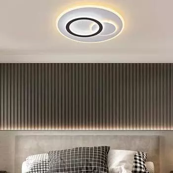 Умный простой прямоугольный светодиодный акриловый потолочный светильник для гостиной, столовой, спальни, коридора, кабинета, лампа с дистанционным управлением Three-color dimming