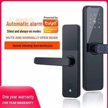 Умный противоугонный дверной замок с функцией распознавания отпечатков пальцев и пароля для жилых домов, гостиниц, квартир, внутренних дверей — технология открывания одним движением. Ordinary version + double tongue lock body