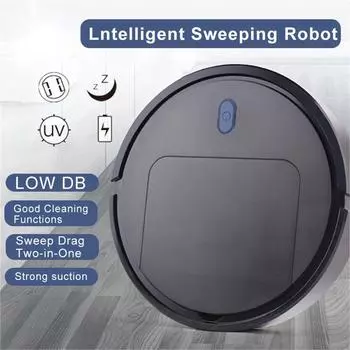 Умный пылесос 3 в 1, автоматический беспроводной, для сухой и влажной уборки, ультратонкий, робот для мытья полов, домашний белый