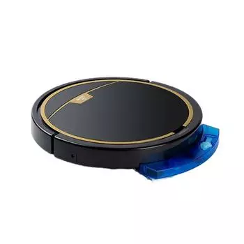 Умный робот-пылесос с резервуаром для воды, подметает, пылесосит и протирает в одном или шести режимах уборки для разных типов напольных покрытий, черный Remote Control белый