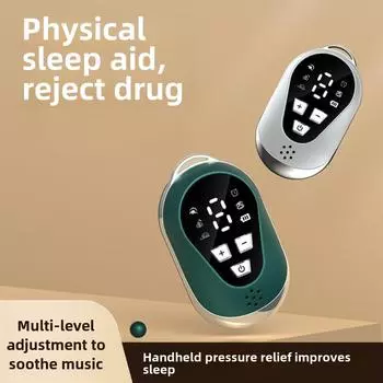 Умный ручной прибор для сна с белым шумом, импульсный микротоковой успокаивающий массажер белый