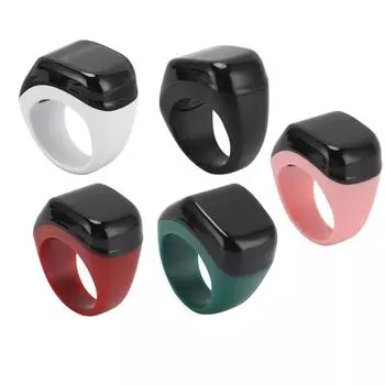 Умный счетчик пальцев цифровой номер шага напоминание молитвы с сенсорным управлением 0,42-дюймовый экран для мусульман White