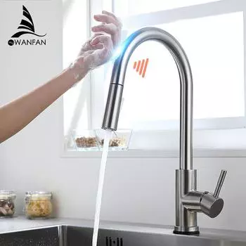 Умный сенсорный смеситель для кухни кран для сенсорного кухонного водопроводного крана смеситель для мойки поворотный сенсорный смеситель сенсорный смеситель для воды KH-1005