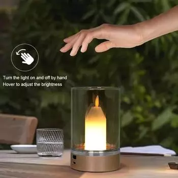 Умный светильник-свеча Ambience Candle Light PIR Датчик движения Ручное сканирование Светодиодный ночник USB Зарядка Украшение Автоматический выключатель золотой