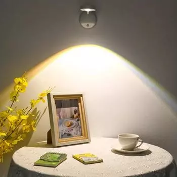 Умный светодиодный точечный светильник, USB Type-C перезаряжаемый датчик движения, ночник, настенный светильник для спальни, настенное освещение для гостиной, внутреннее освещение белый