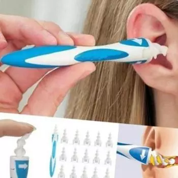 Умный тампон для удаления ушной серы, мягкий спиральный очиститель для ушей с 16 насадками, инструменты для очистки ушей, уход за ушами JM14