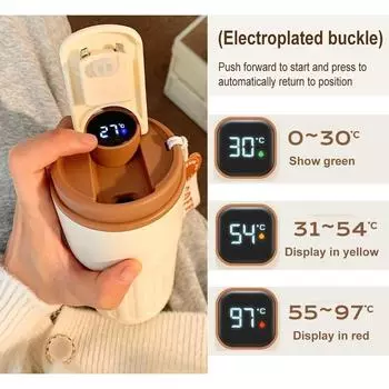 Умный термос для кофе Термос с чашкой для кофе Термос с дисплеем температуры Термос с чашкой для кофе Термос для улицы 450ml