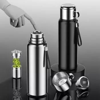 Умный термос с вакуумной изоляцией, кружка, большая емкость, термос, бутылка из нержавеющей стали, бутылка для воды, термос, вакуумная колба с горячей водой 600ml