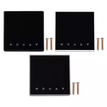 Умный термостат цифровой ЖК-экран Функция памяти от 5 до 45 градусов по Цельсию Ток нагрузки 3A Темп Black