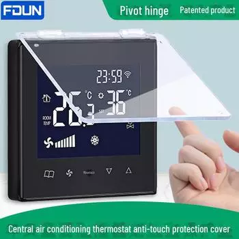 Умный термостат с защитой от пыли и прикосновений для центрального кондиционирования и напольного отопления Type 86 прозрачный