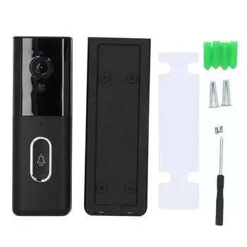 Умный видеодомофон Micro USB 2.4GHZ WiFi 166 градусов 2-сторонняя связь ночное видение черный регулируемая громкость