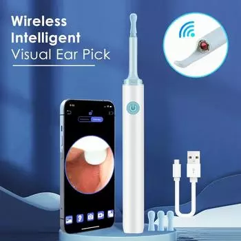 Умный визуальный очиститель ушей с камерой, инструмент для удаления ушной серы, беспроводной эндоскоп для чистки ушей, набор для чистки ушей, осмотр полости рта CN