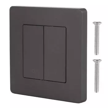 Умный выключатель света для ZigBee 2 Gang Timing Dimming Reverse Dual Control Smart Switch Panel серый