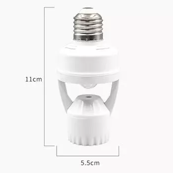 Умный выключатель светодиодной лампы PIR датчик движения E27 E26 цоколь патрон лампы адаптер конвертер переменного тока 85-265 В регулируемый детектор 1 PC