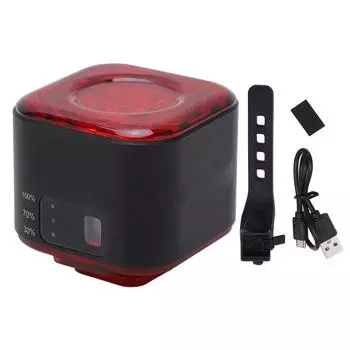 Умный задний фонарь для велосипеда IPX6 Водонепроницаемый USB-перезаряжаемый интеллектуальный индукционный задний фонарь для велосипеда