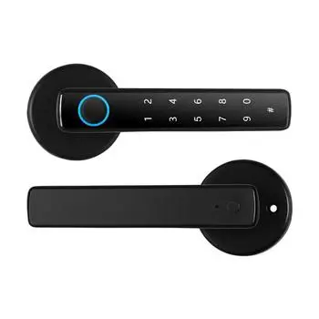 Умный замок Wafu, дверной замок без ключа, ручка дверного замка с паролем, приложение Tuya, дистанционное управление BT чёрный