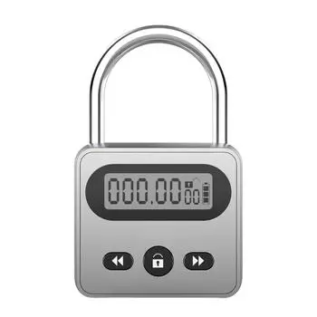 Умный замок времени с ЖК-дисплеем, многофункциональный электронный таймер для путешествий, временный таймер, навесной замок, макс. время 999 часов коричневый