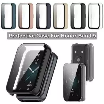 Умный защитный чехол с полным покрытием, новая защита экрана для Honor Band 9 темно-синий