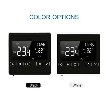 Умный ЖК-термостат с сенсорным экраном для домашнего программного обеспечения, система электрического подогрева пола, терморегулятор переменного тока 85-250 В, температура чёрный