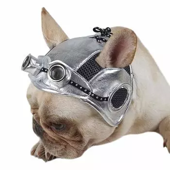 Umora Pet Dog Pet Стильная серебряная шляпа, шляпа, шлем, костюм, шляпа, пилот,